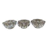 Set of 3 Pierre d'Avesn style glass candle holders