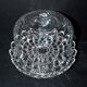 Antique cheese dome on a diamond moulded crystal stand, 1920, marked registered.