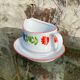 Porcelain sauce dish Alfoldi traditional Hungarian décor Vintage 70s-80s