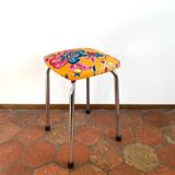Vintage stool - Upcycling - tapestry - Romy Yellow