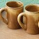 Lot de 4 mugs en grés, signés Jean Gaubier