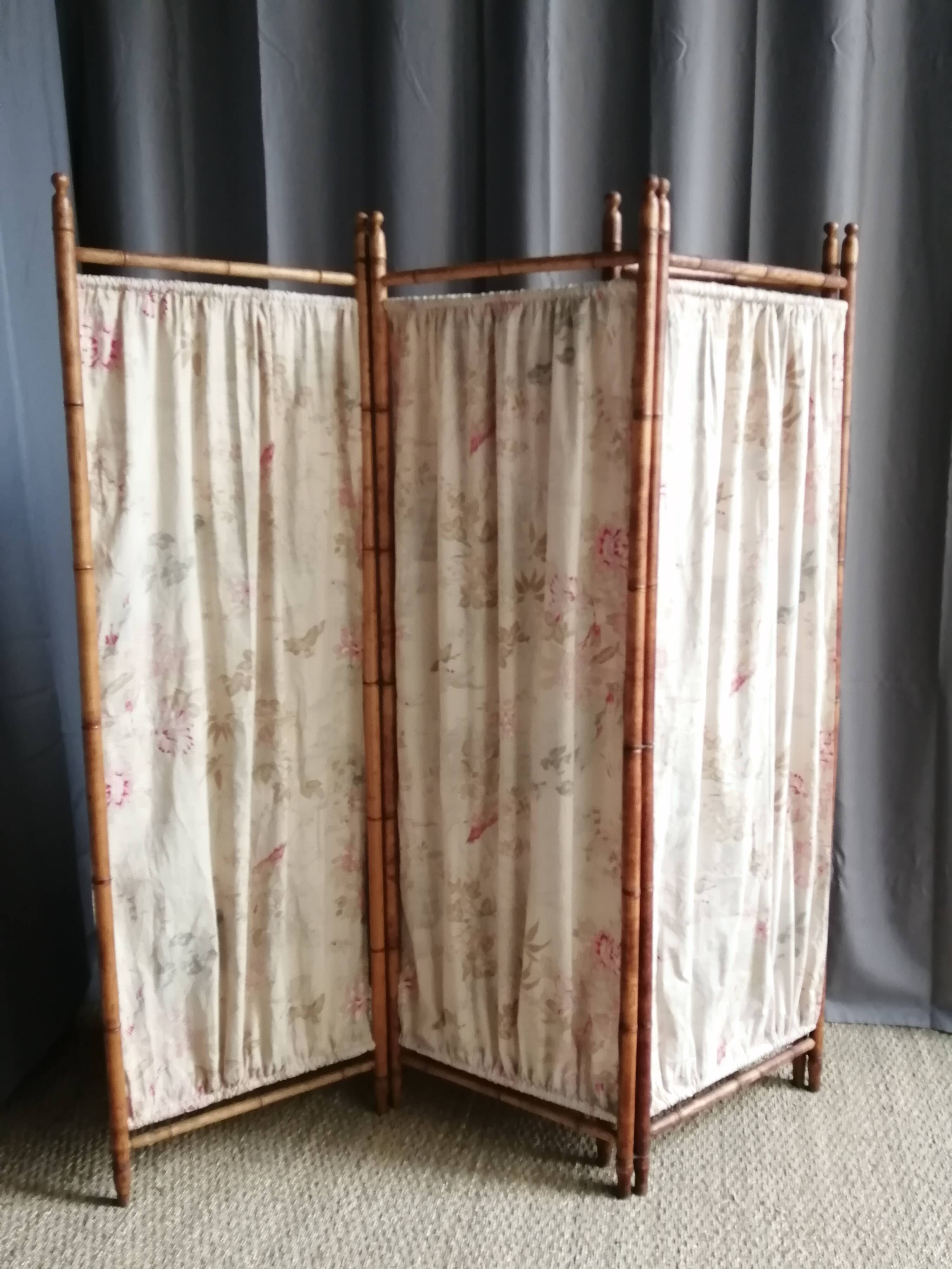 Vintage rattan screen