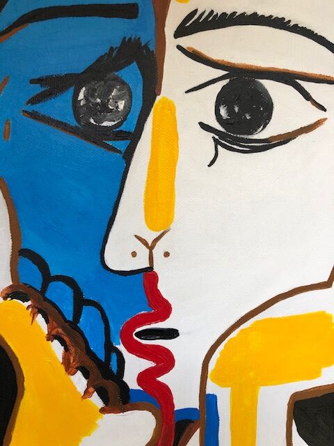 Acrylic canvas Les Amants