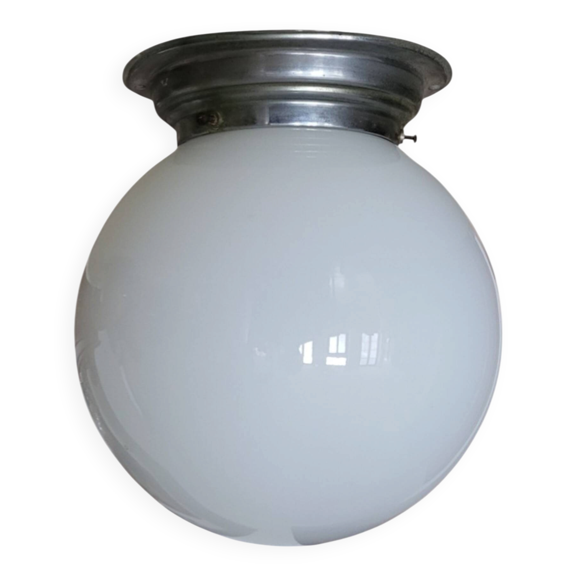 1950s Glass Globe Ceiling Light
