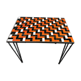Vintage rectangular mosaic coffee table circa 1970