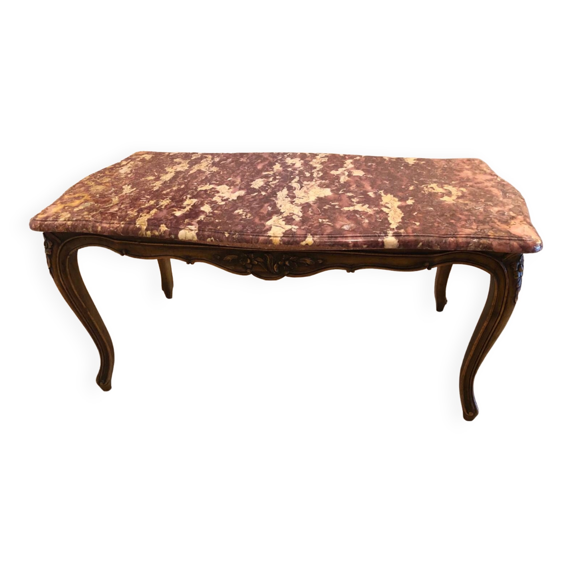 Pink marble coffee table