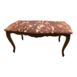 Pink marble coffee table