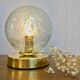 Vintage globe-laying lamp in cracked glass effect