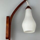 60s 70s lamp teak light wall lamp Uno & Östen Kristiansson for Luxus