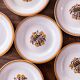 Suite of 6 Creole plates and montereau Oeillet