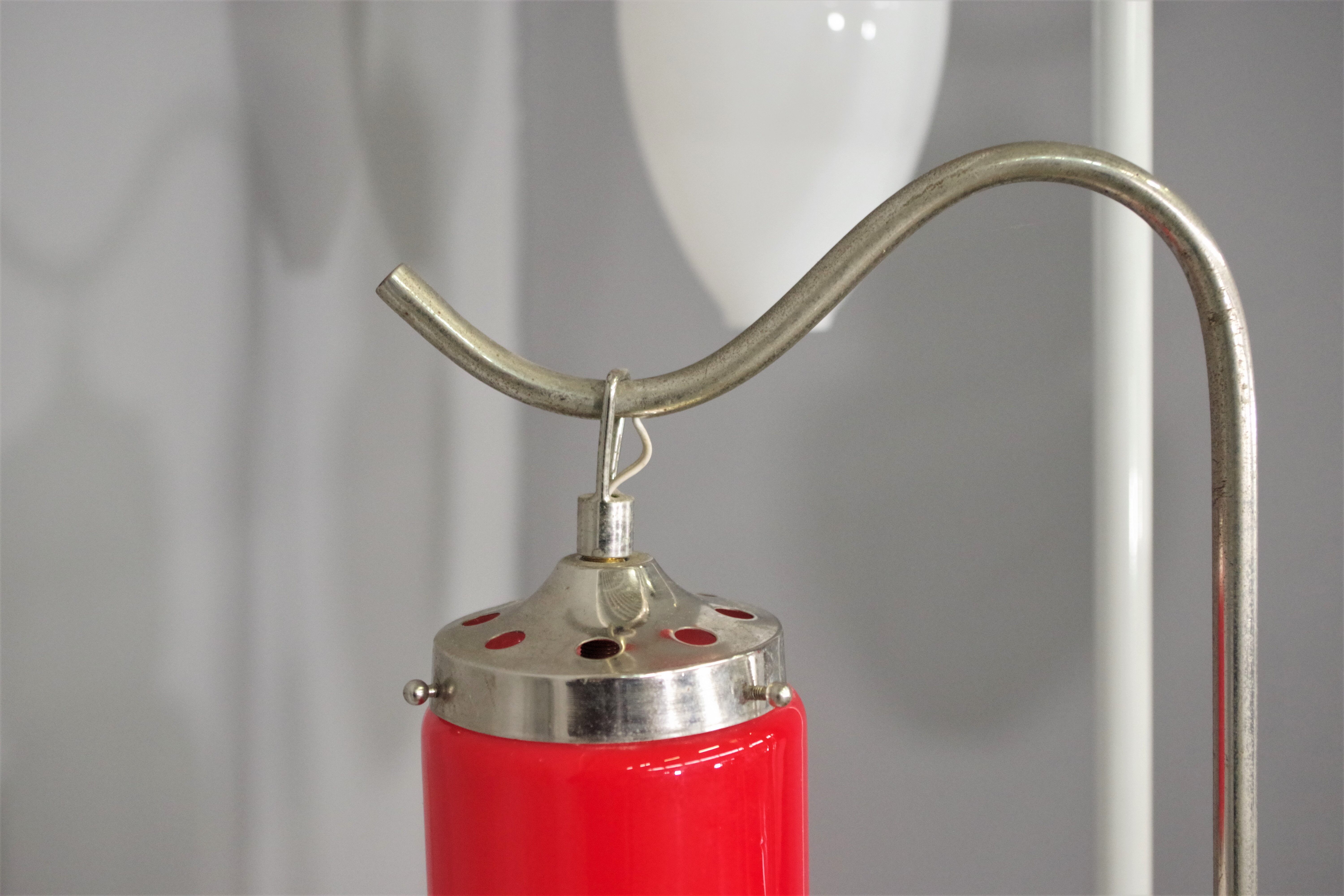 Floor chandelier 3 lights, 70s marble base