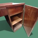 Rectangular veneered wooden desk in Art Deco style. 1930s-1940s.