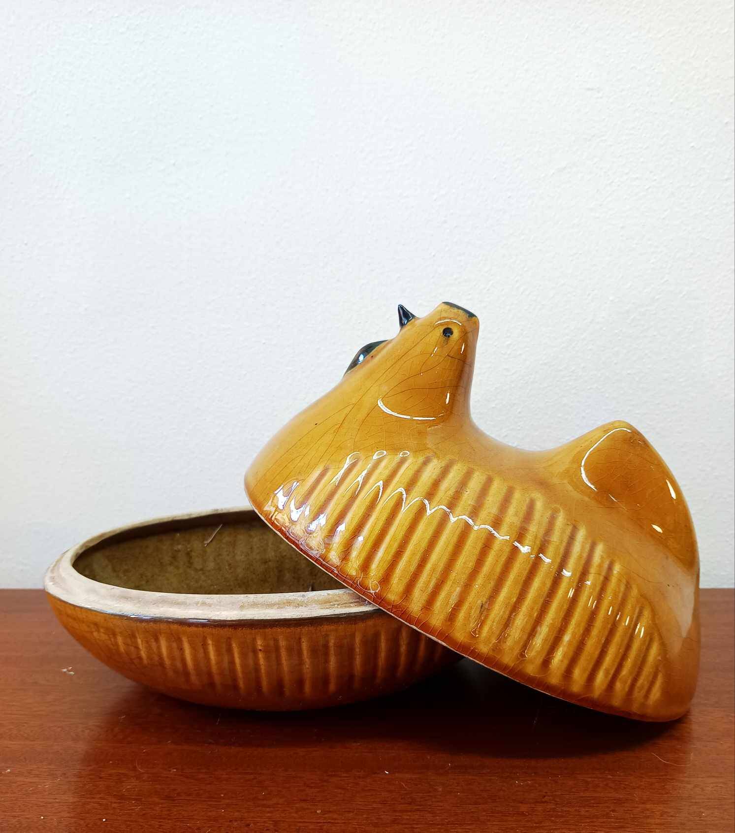 Vintage ceramic chicken terrine