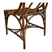 Old french chippendale bamboo chair, 1st half 20th century.