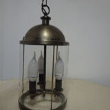 Old chandelier, 3 lights in a glass cylinder