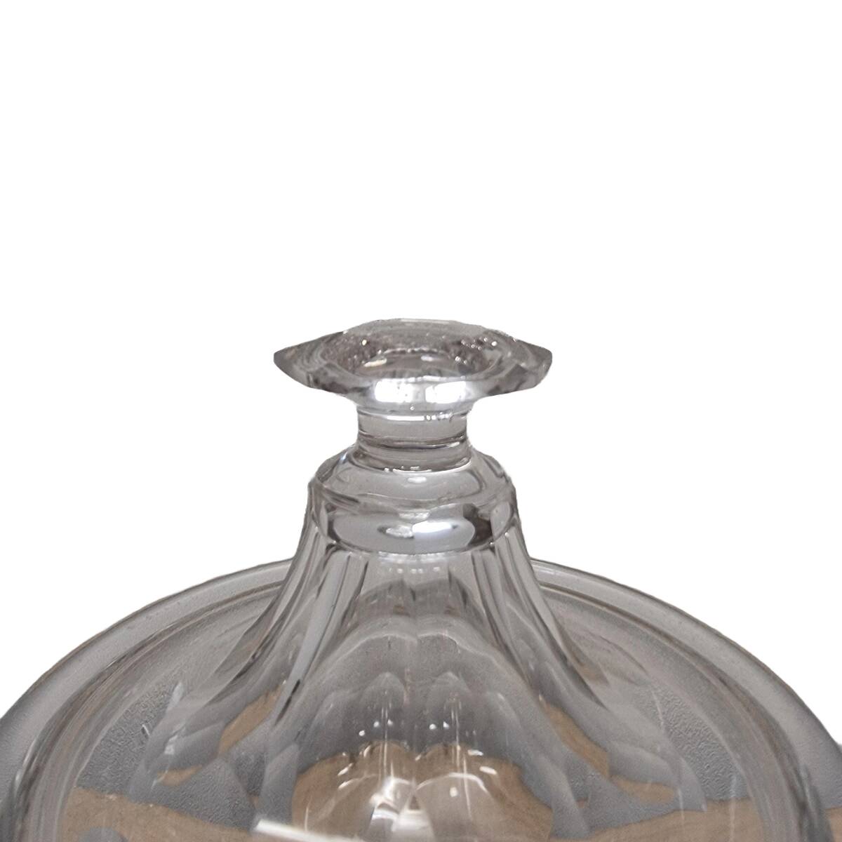 Vintage Glass Bonbonniere With Lid, 1950s.