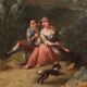 Refined 18th century bucolic landscape painting