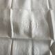 Nappe et 12 serviettes en damas de lin brodé LD 2,40m