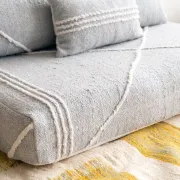 Light grey Moroccan floor sofa cover