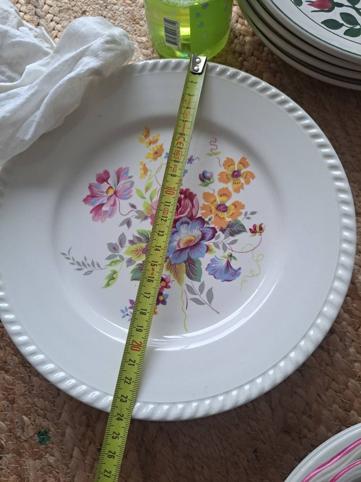 6 flowery plates KG Lunéville