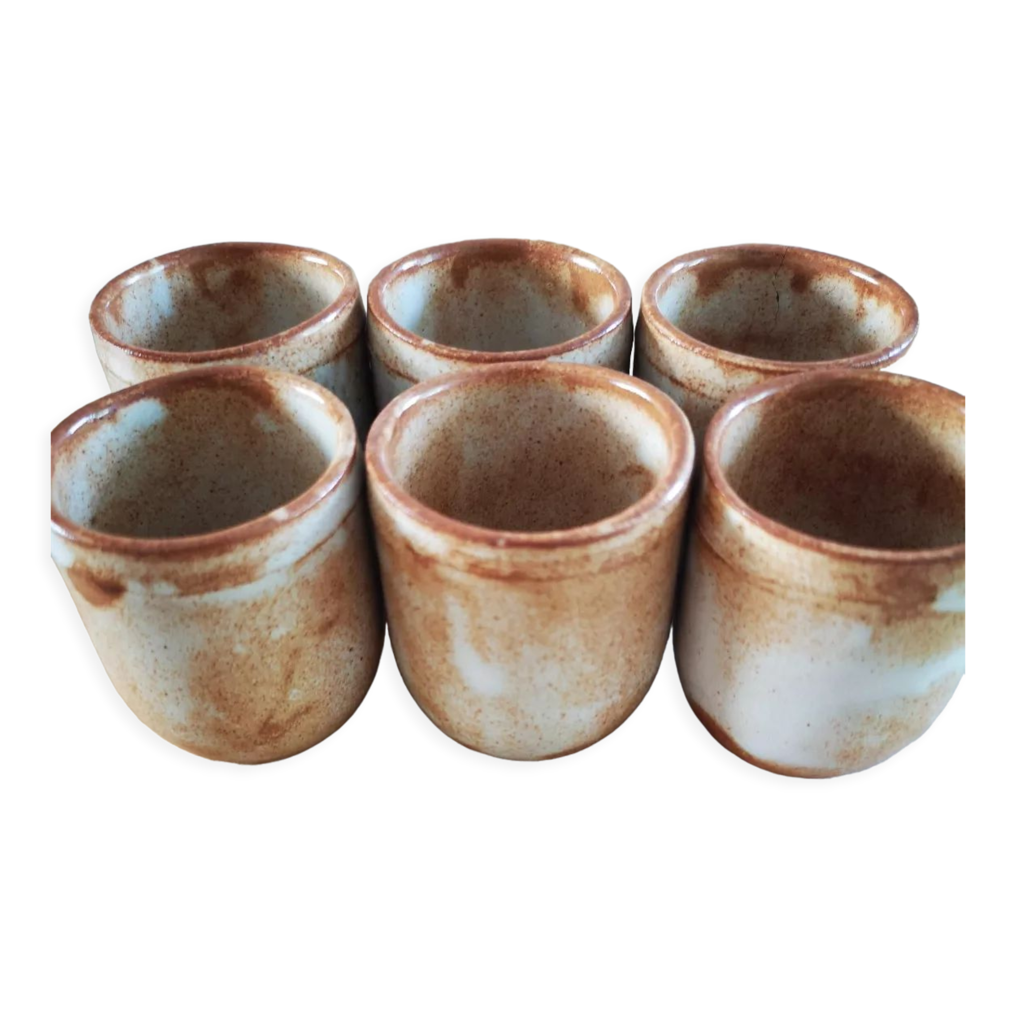 Set of 6 stoneware glasses