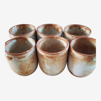 Set of 6 stoneware glasses