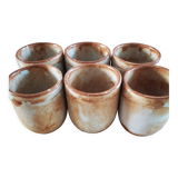 Set of 6 stoneware glasses