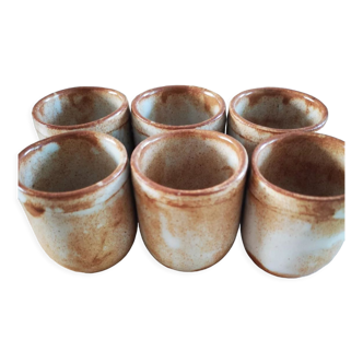 Set of 6 stoneware glasses