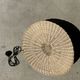 Small suspension, rattan luminaire in hat shape D:60cm