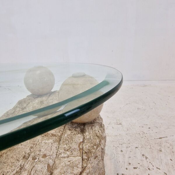 Table en pierre Magnussen Ponte, 1980s