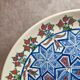 Large vintage wall plate in ceramic from Kütahya, signed – hand-painted oriental decoration.