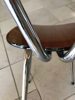 Lot of 4 formica chairs by Tublac