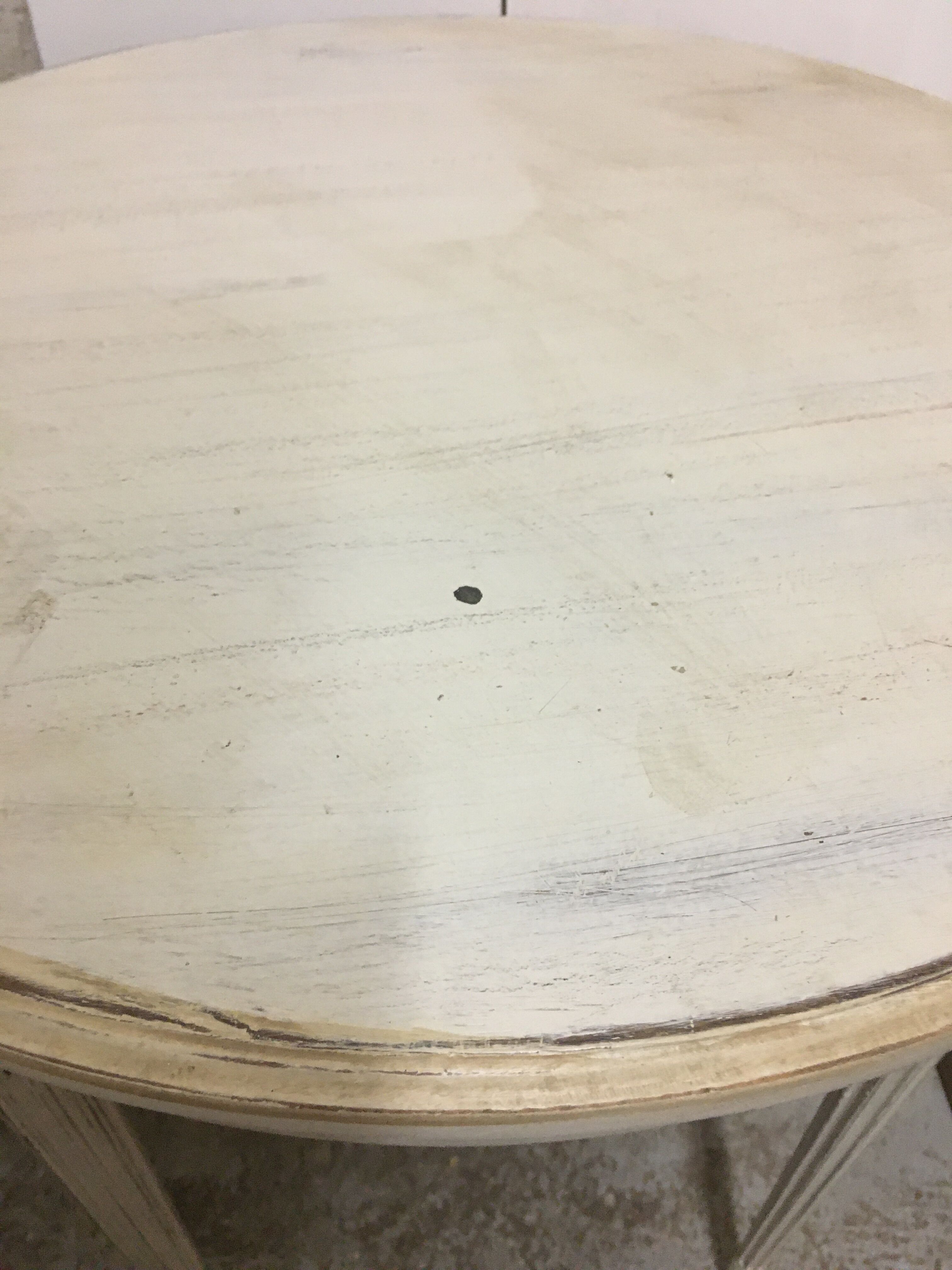 Four-foot white side table