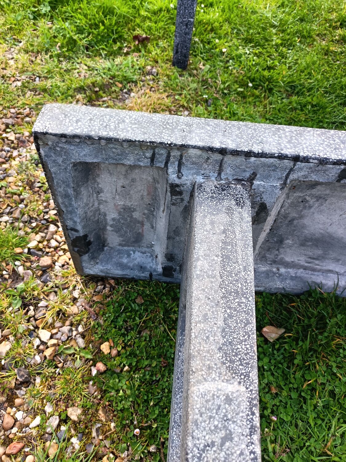 Old garden furniture in vintage stone