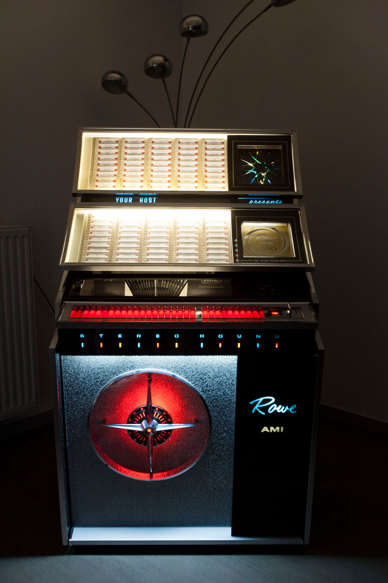 Jukebox Rowe friend from 1963 model"Jal" capa 100 vinyl compilation pop, rock, metal from 1950 to 1990