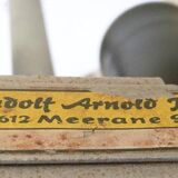 East German tripod floor lamp by Rudolf Arnold, mid-century, 1960s.