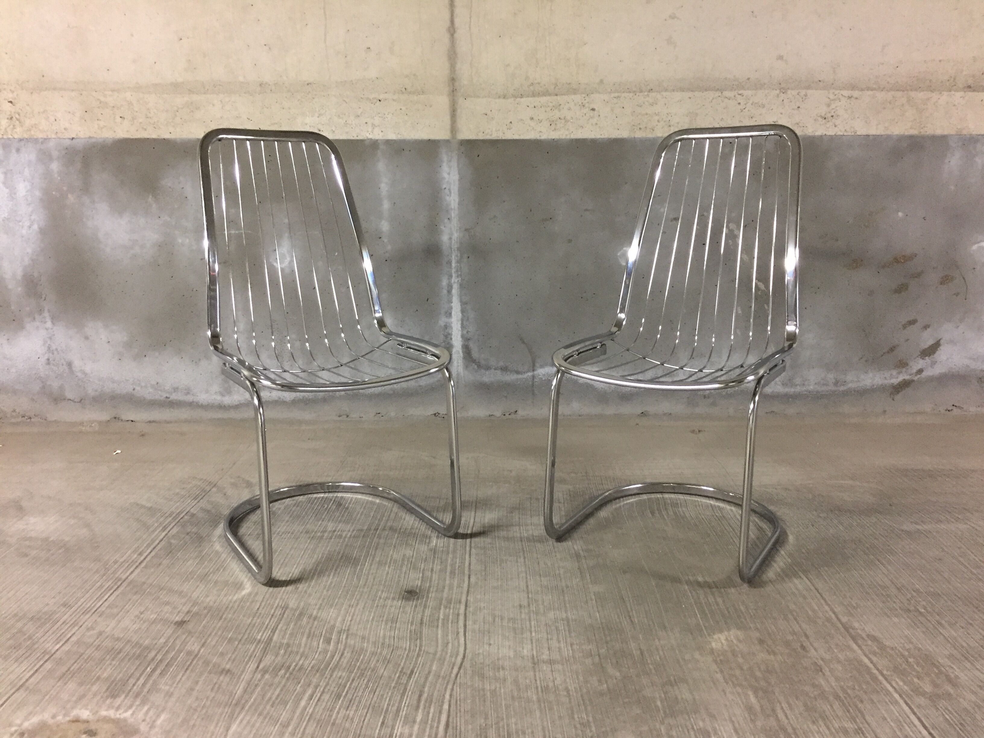 Paire de chaises vintage de Gastone Rinaldi 1970