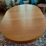 Scandinavian expandable vintage teak round table