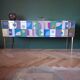 Coloured Murano glass and brass sideboard - 4 drawers