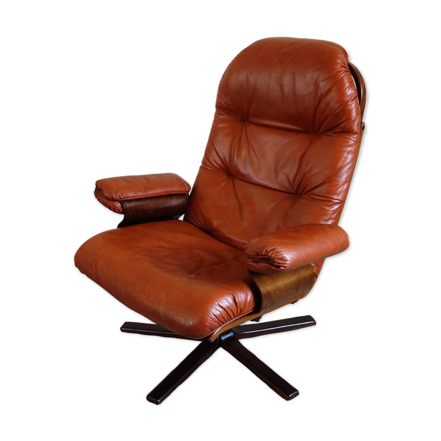 Leather armchair G Mobel, Sweden 60s