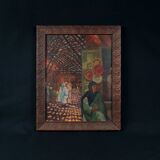 "The Souk," an Orientalist oil painting on panel, signed Émile Feher and dated 1935.