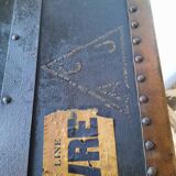 Old cabin trunk, suitcase. height 103cm