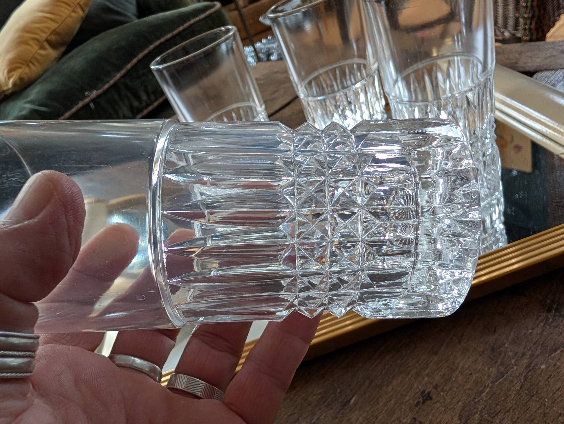 Set of four long drink glasses – 1970s