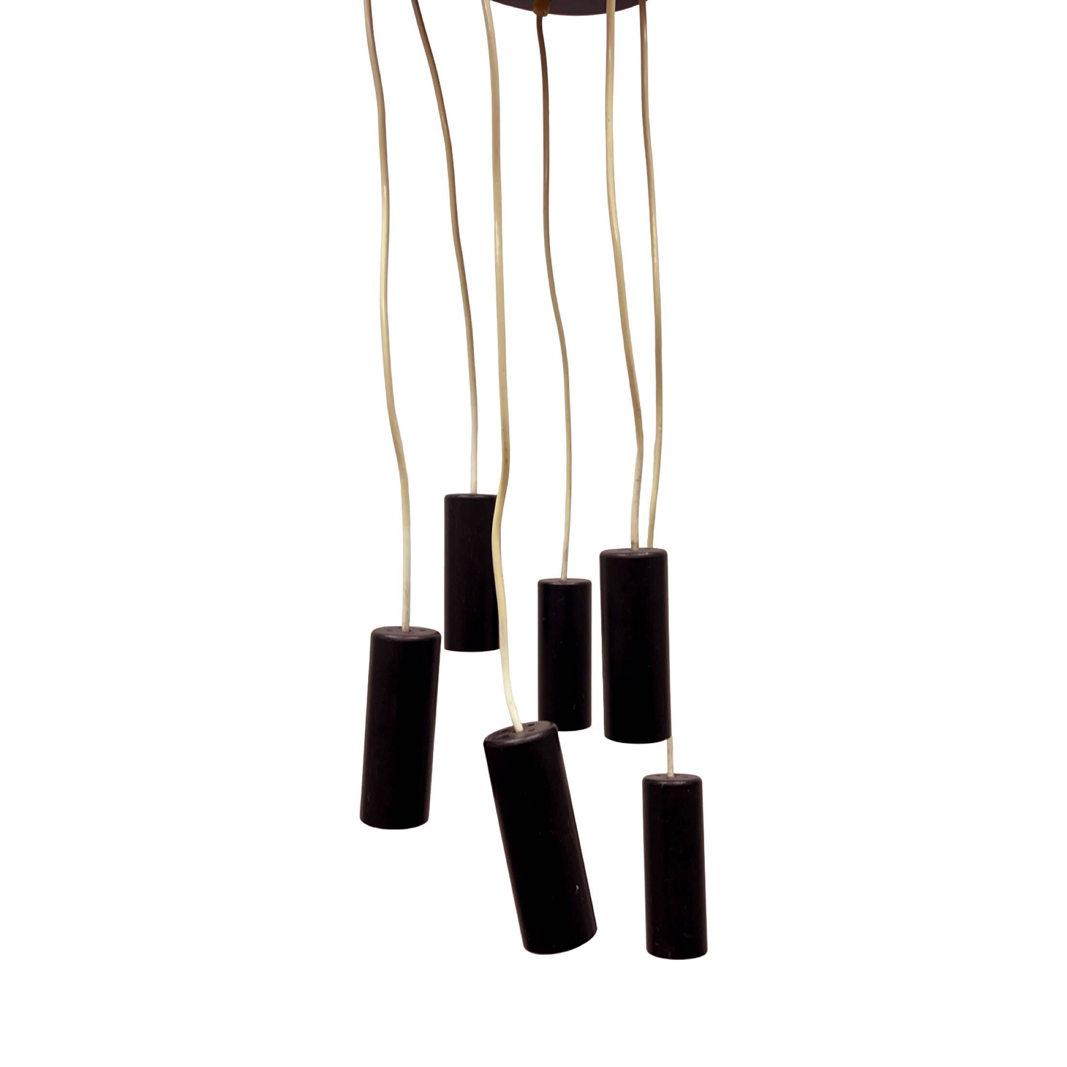 Elektroinstala Jílové cascade pendant lamp Czechoslovakia 1970