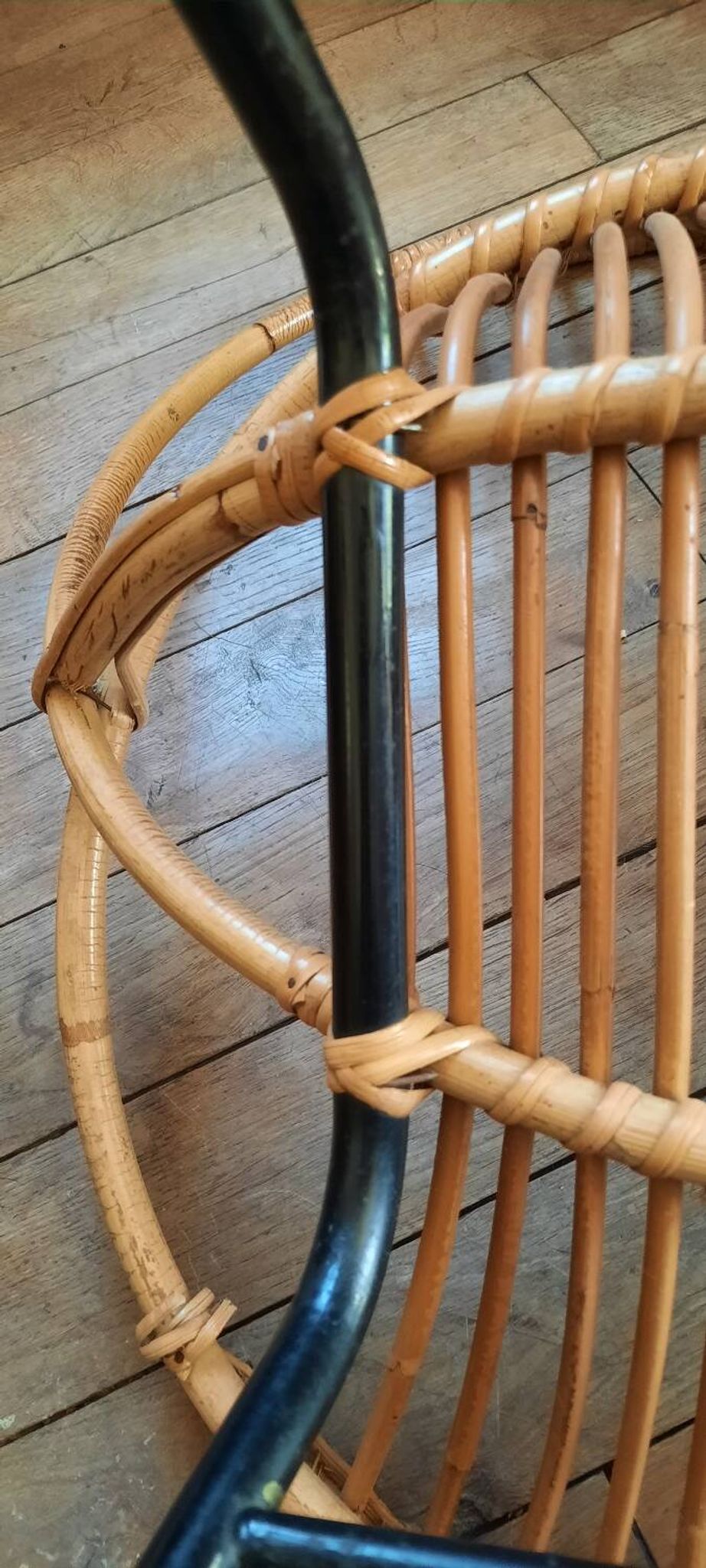 Pair of rattan armchairs