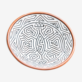 Decorative terracotta plate Brazilian Crafts