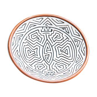 Decorative terracotta plate Brazilian Crafts