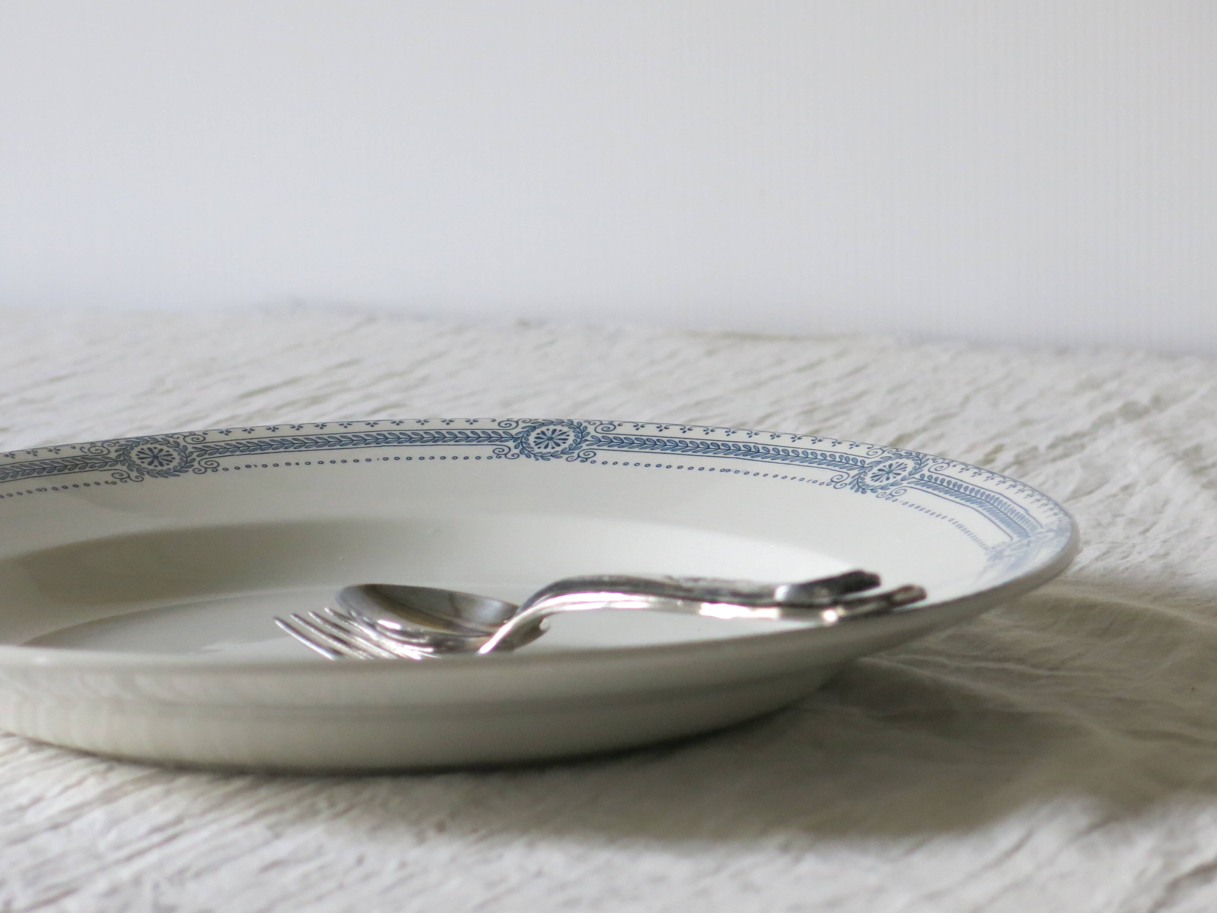 Très joli plat de service ancien de chez Sarreguemines modèle "Carlina " en bon état