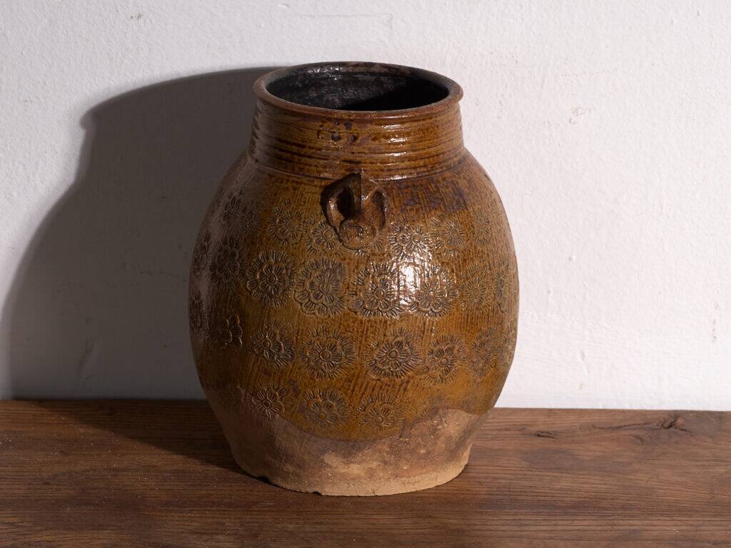 Ancient Chinese glazed stoneware vase – China, circa 1900