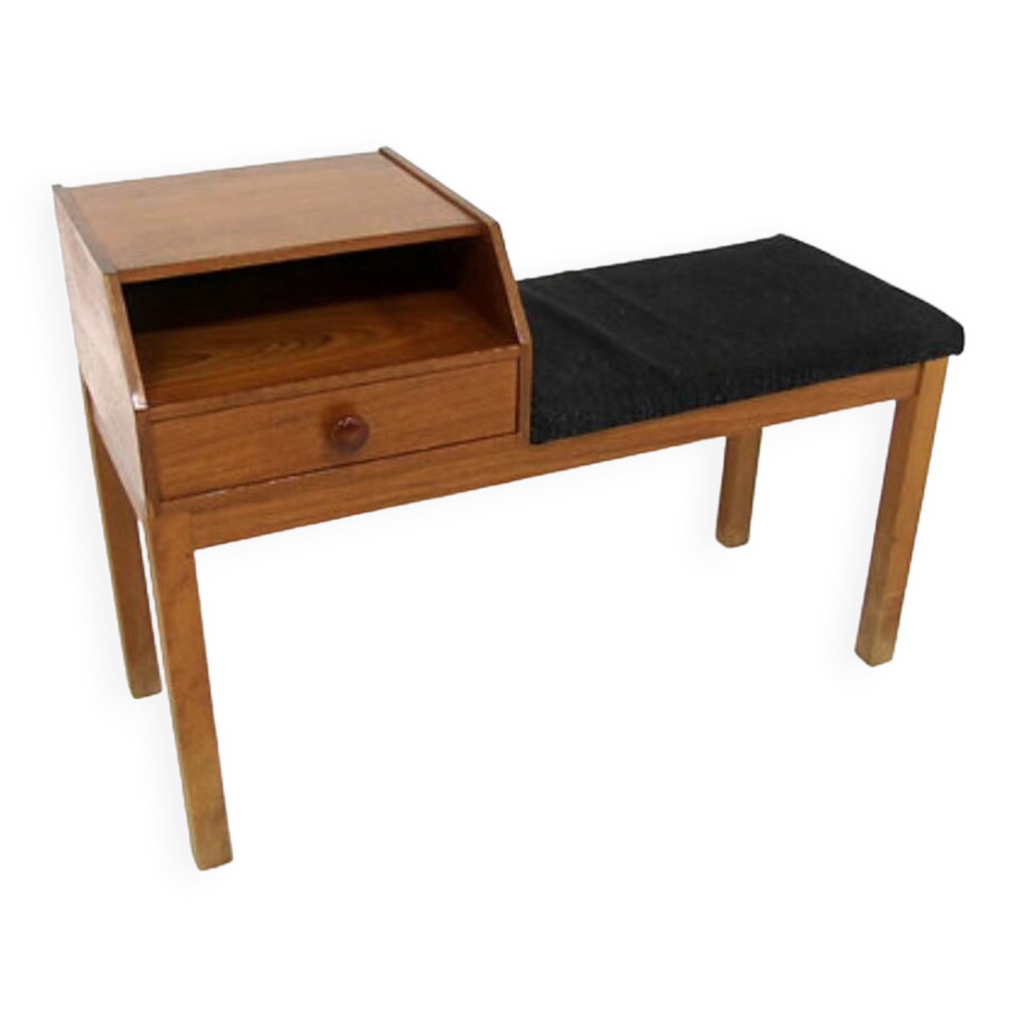Scandinavian teak telephone bench, Sweden, 1960